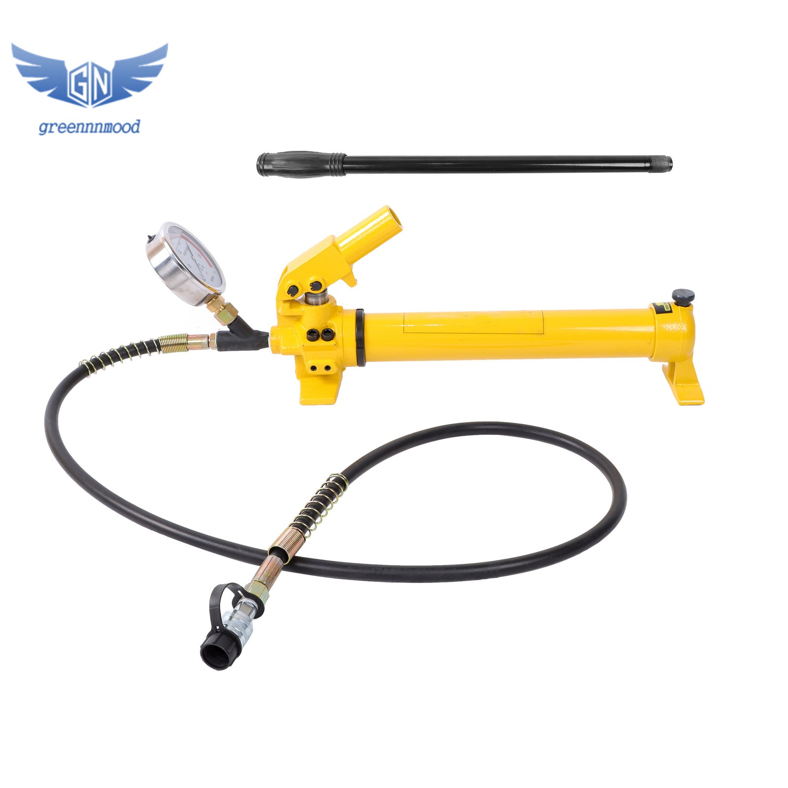 CP-700 Portable Manual Cylinder Hydraulic Hand Pump w/ Pressure Guage 10000 PSI