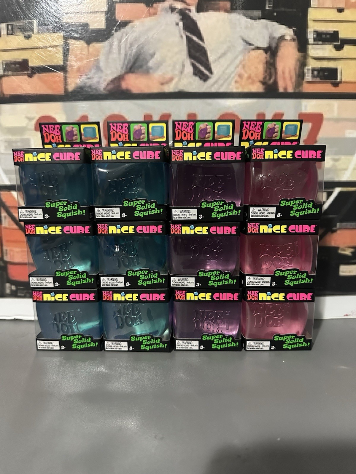 Blue Nee Doh Nice Cube - Super Solid Squish! - Brand New/Factory Sealed US