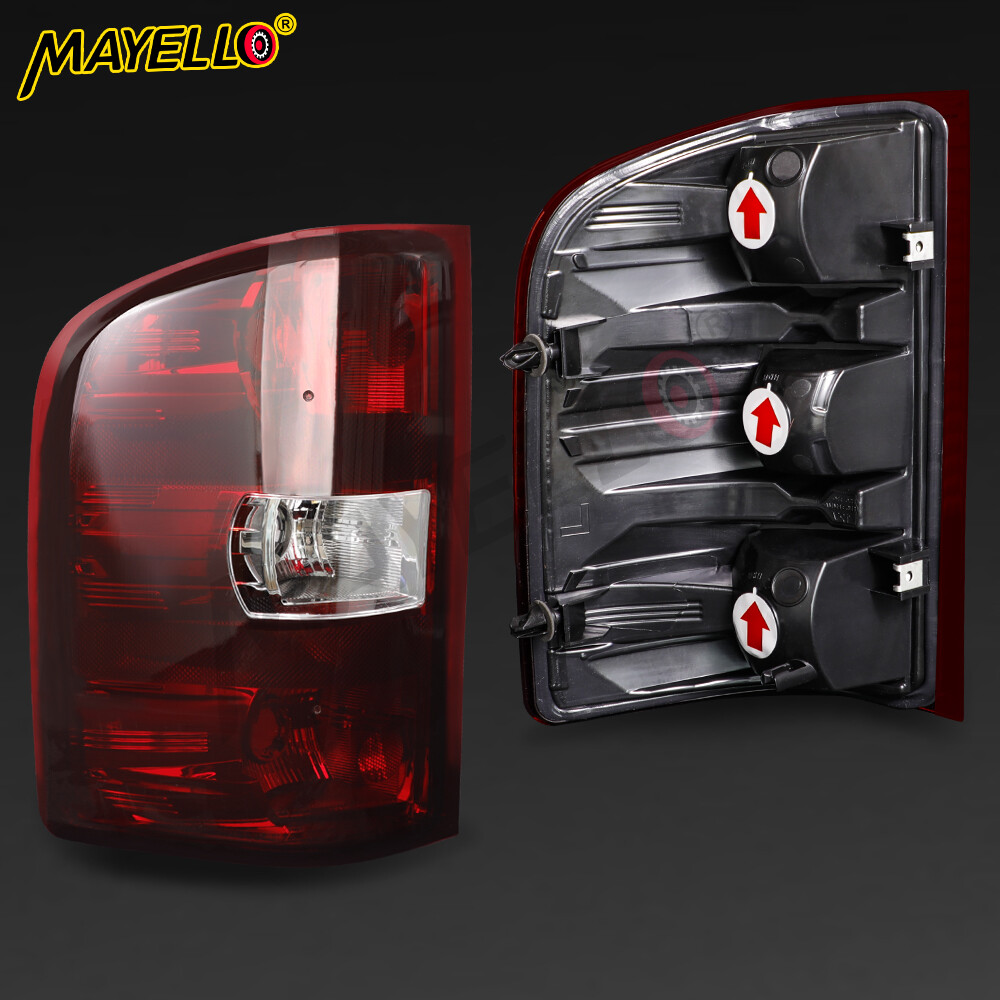 Pair Smoke Red Tail Lights For 2007 2008-2013 Chevy Silverado 1500 2500 3500 HD