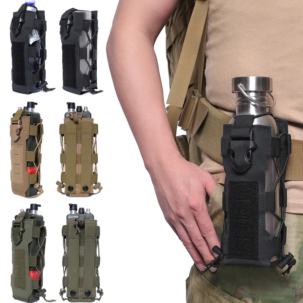 Tactical Adjustable Molle Radio Pouch Water Bottle Holder Holster Belt Pouch Bag