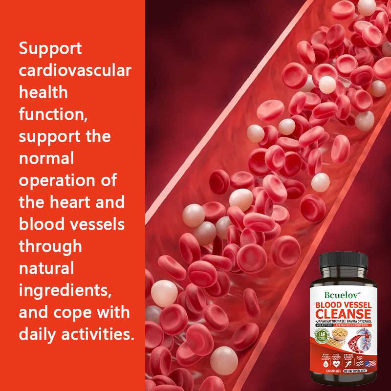Blood Vessel Cleanse Health Heart Arterial Circulation Blood Flow 120 Capsules