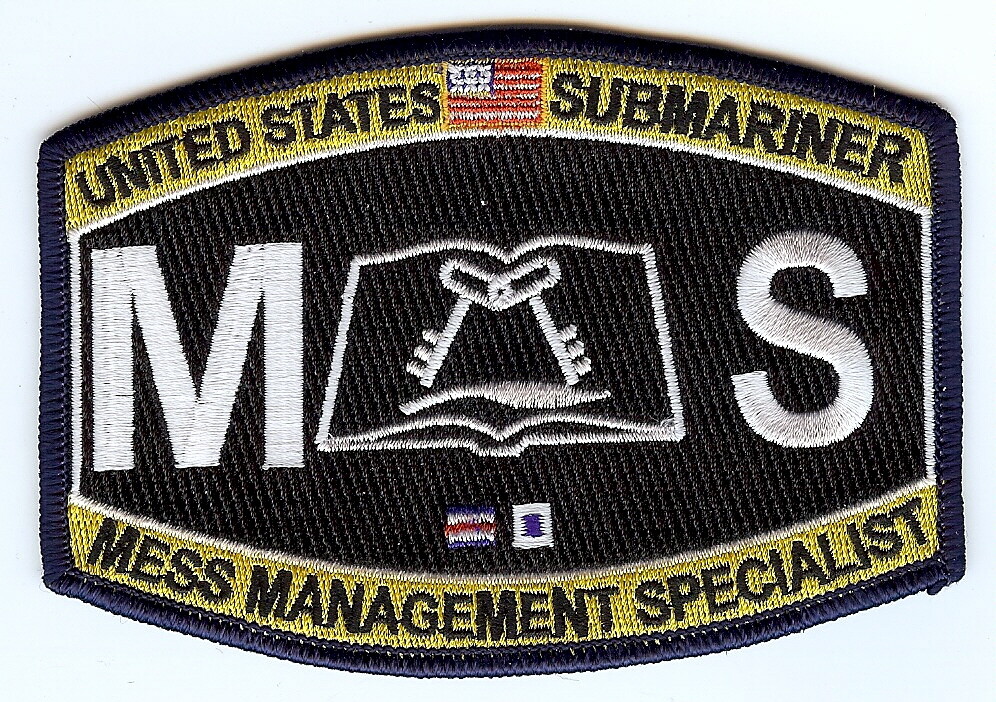 Submarine Rating Patch - (MS) Mess Management Specialist  5.25x3.25 in - c6834