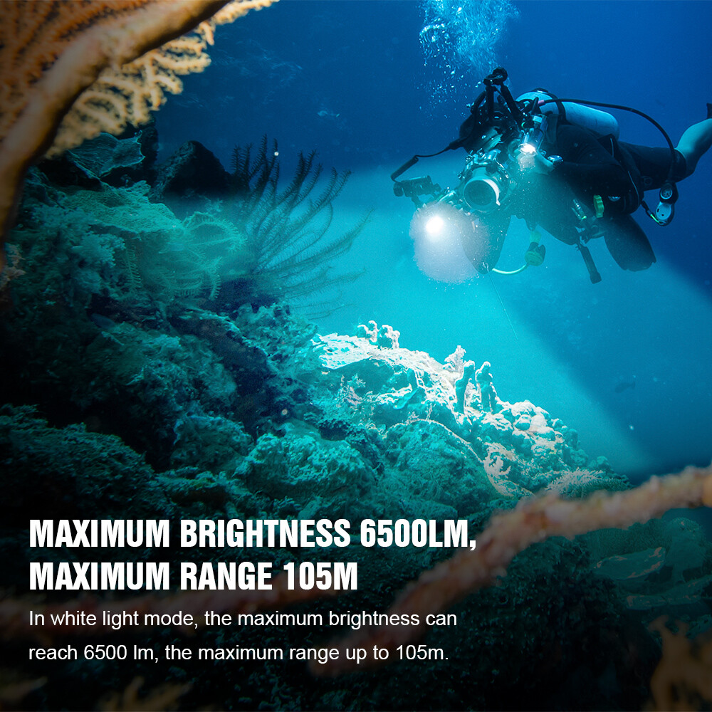Trustfire DF50 6500Lumen LED Diving Light Waterproof Scuba LED Flashlight V