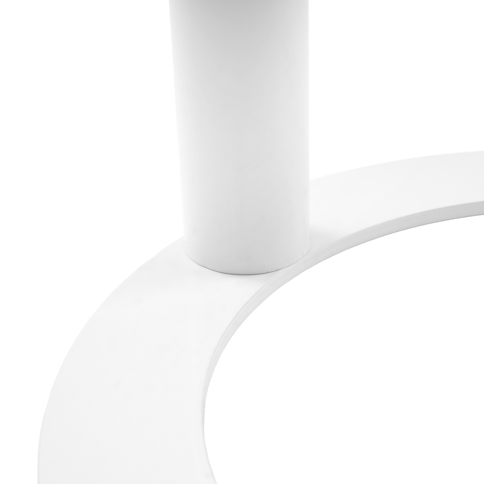 Round Side Table with O-Shaped Base - Stylish, Space-Saving Design