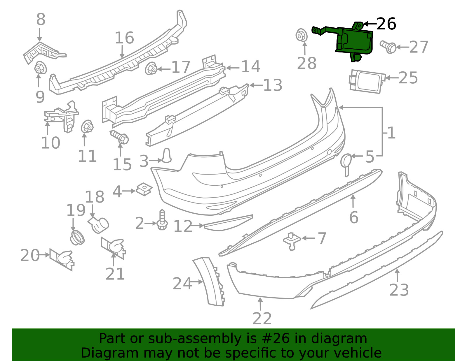 Genuine Volkswagen Mount Bracket 5G9-907-456-A