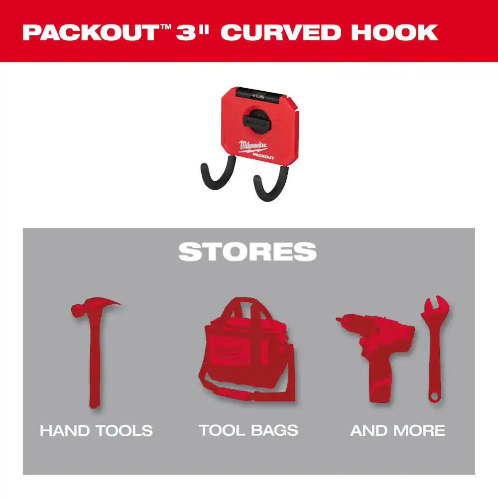 PACKOUT Small Curved Utility Hook (2-Pack)