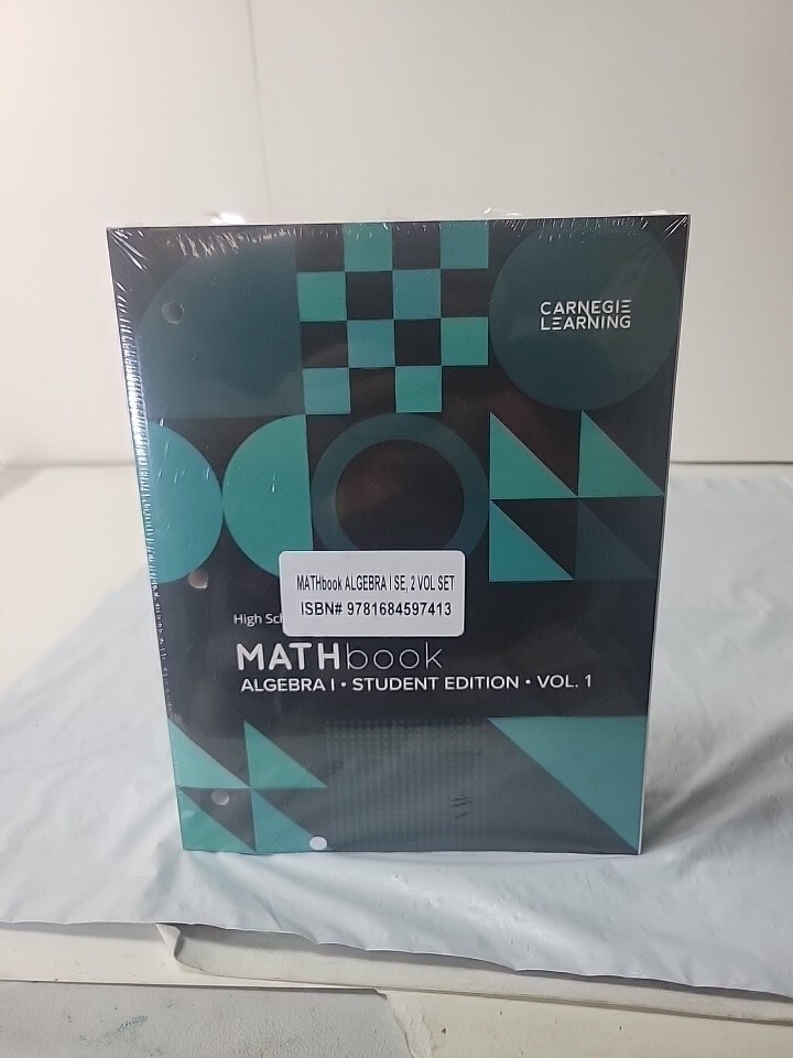 High School Math Solution MATHbook: Algebra 1 Student Edition Vol 1&2 4th Ed!