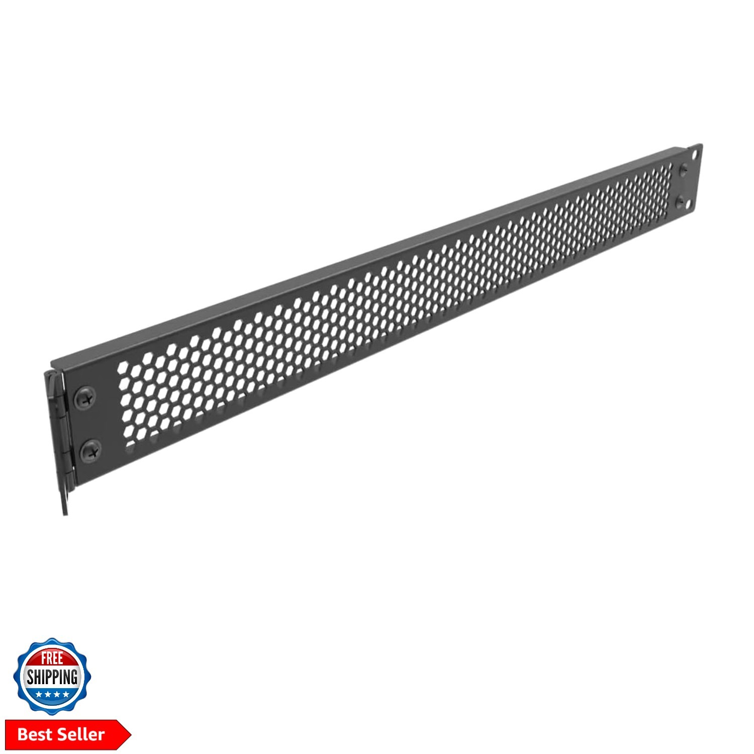 1U Hinged Perforated Blank Panel - Steel 19" Rack Mount | 1U Spacer Panel for...