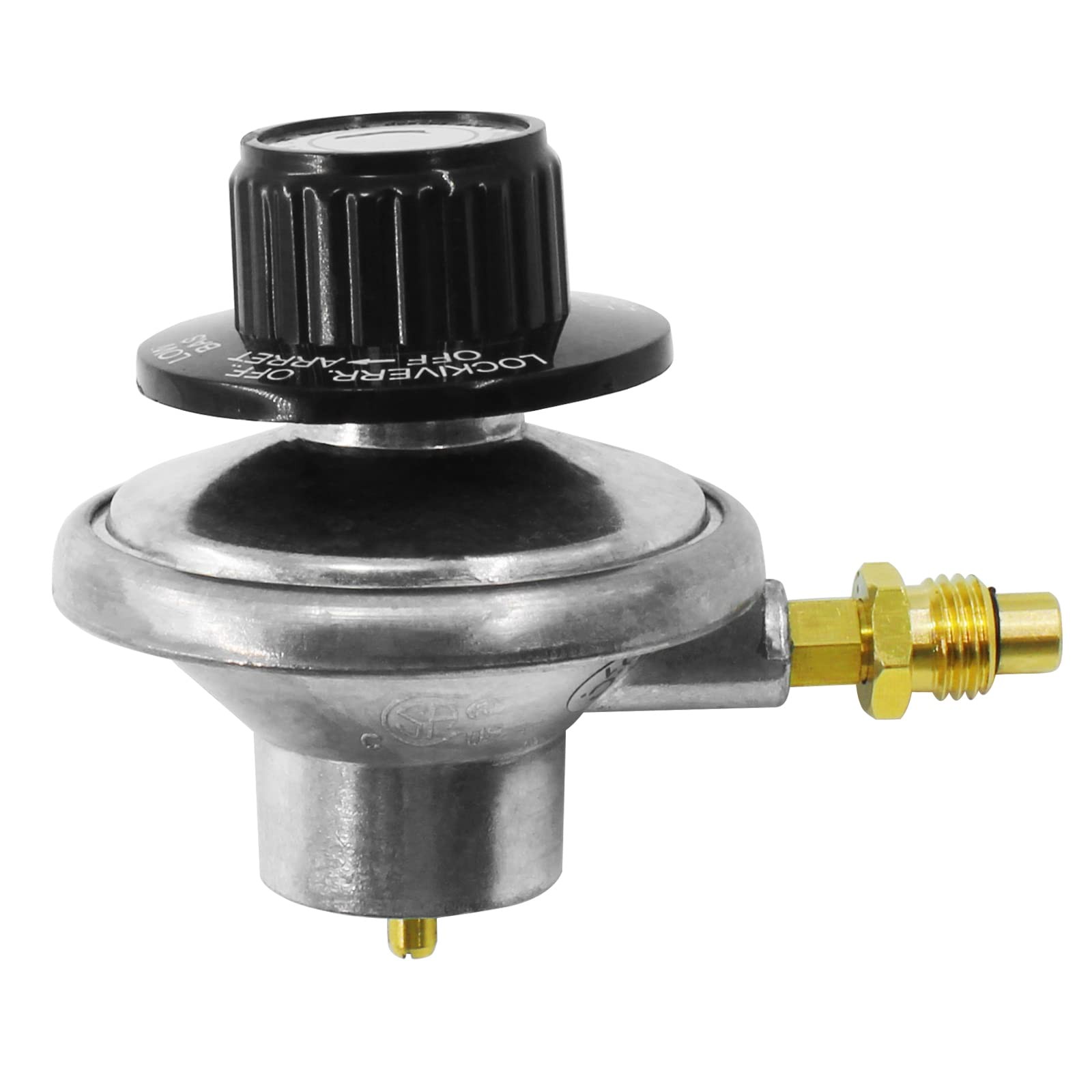 Low Pressure 1 LB Propane Adjustable Regulator with M12X1.5 Male Adaptor Nozz...