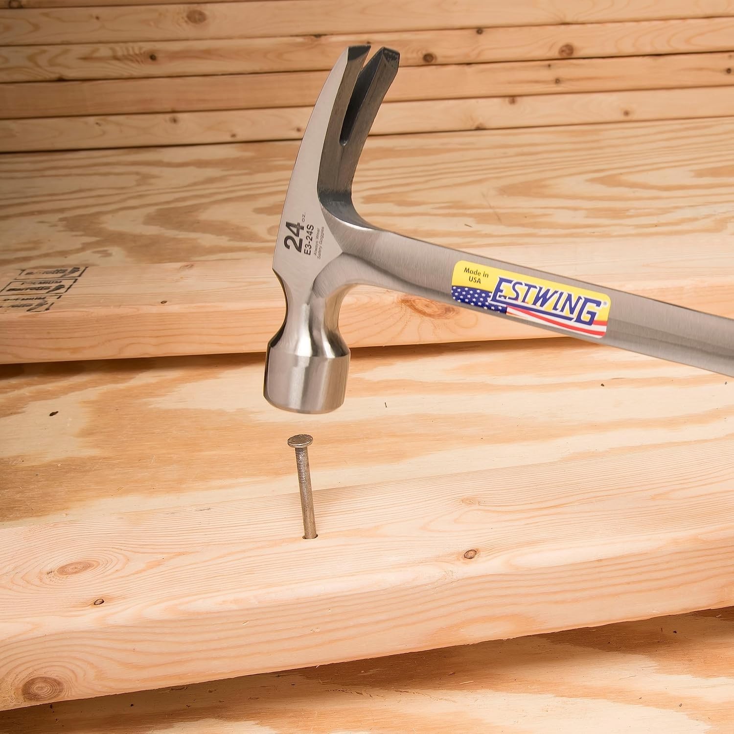 Framing Hammer - 24 oz Made Long Handle Straight Rip Claw Hammer with Smooth...