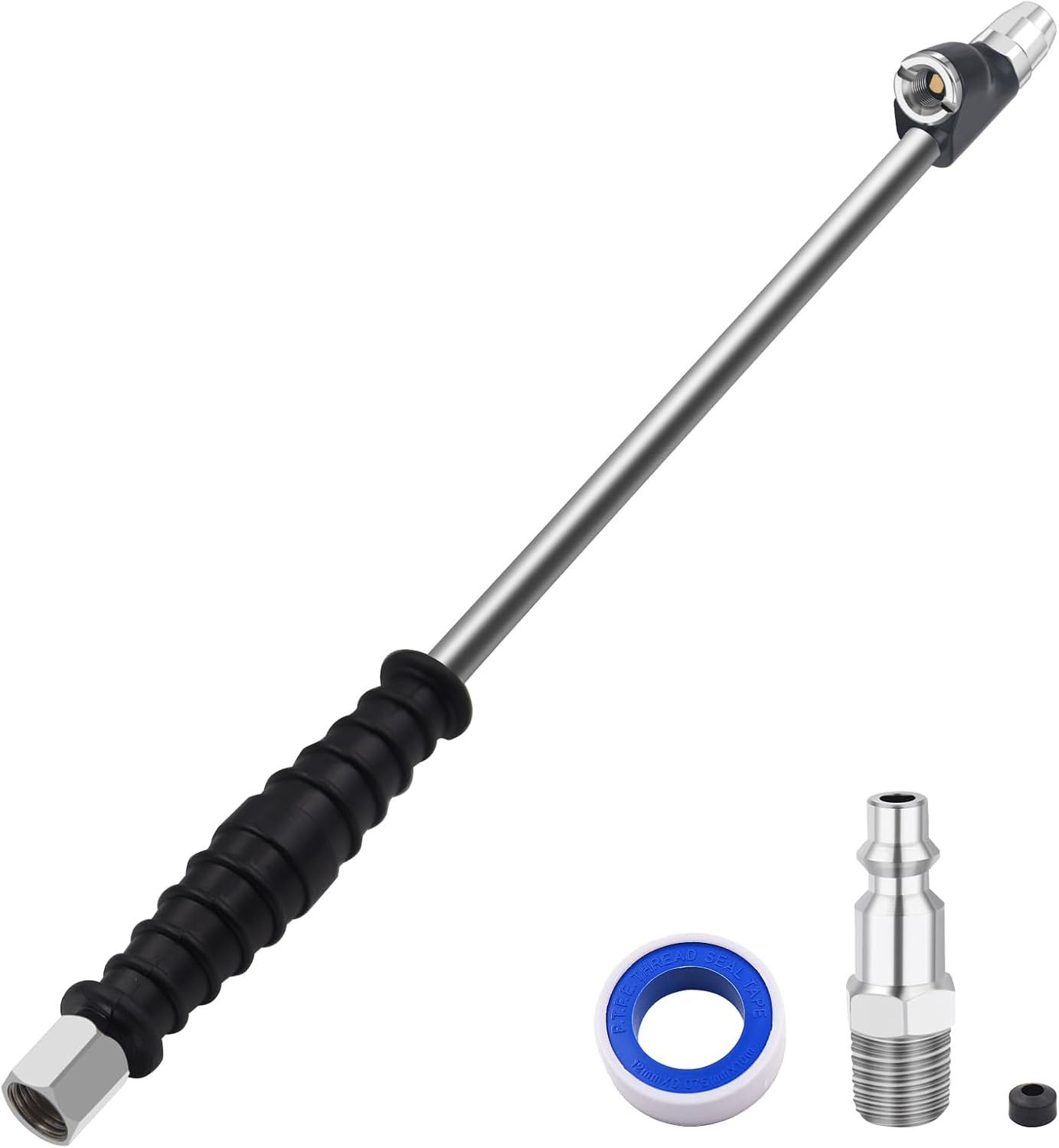 SAFELIFE 15.16" Dual Head Air Chuck for Dually Truck Tires, Heavy Duty Lock-On