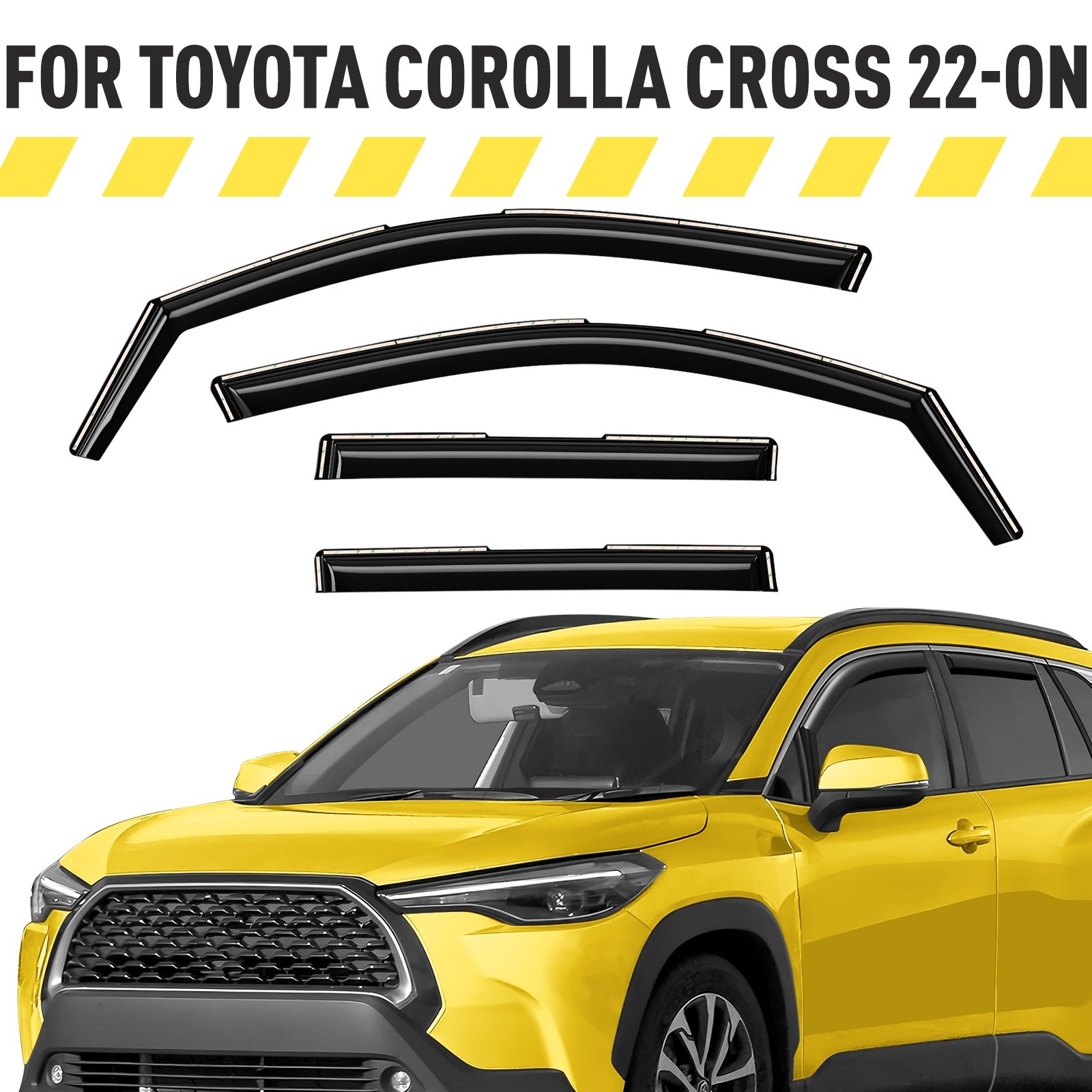 Side Window Deflectors Rain Guards for 2022-2026 Toyota Corolla Cross