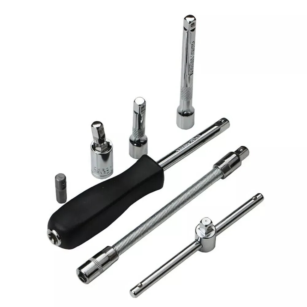 46Pcs Socket Set Car Repair Tool Ratchet Torque Wrench Kit 1/4" Drive with Box