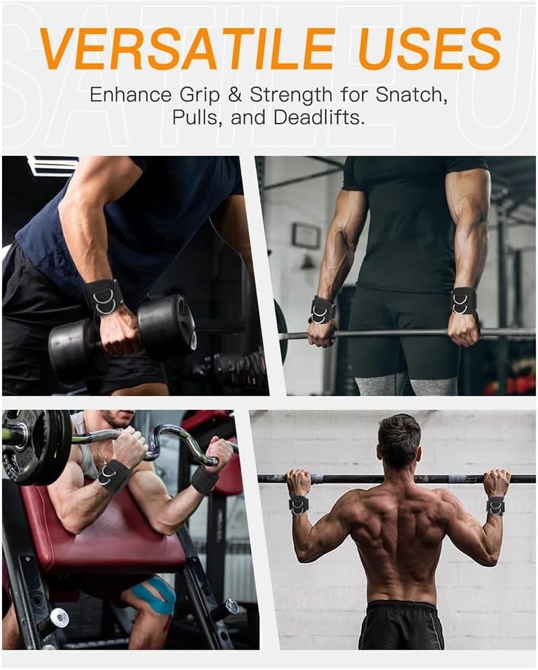 D Ring Cable Machine Straps for Weight Lifting - Perfect Gym Workout Accessories