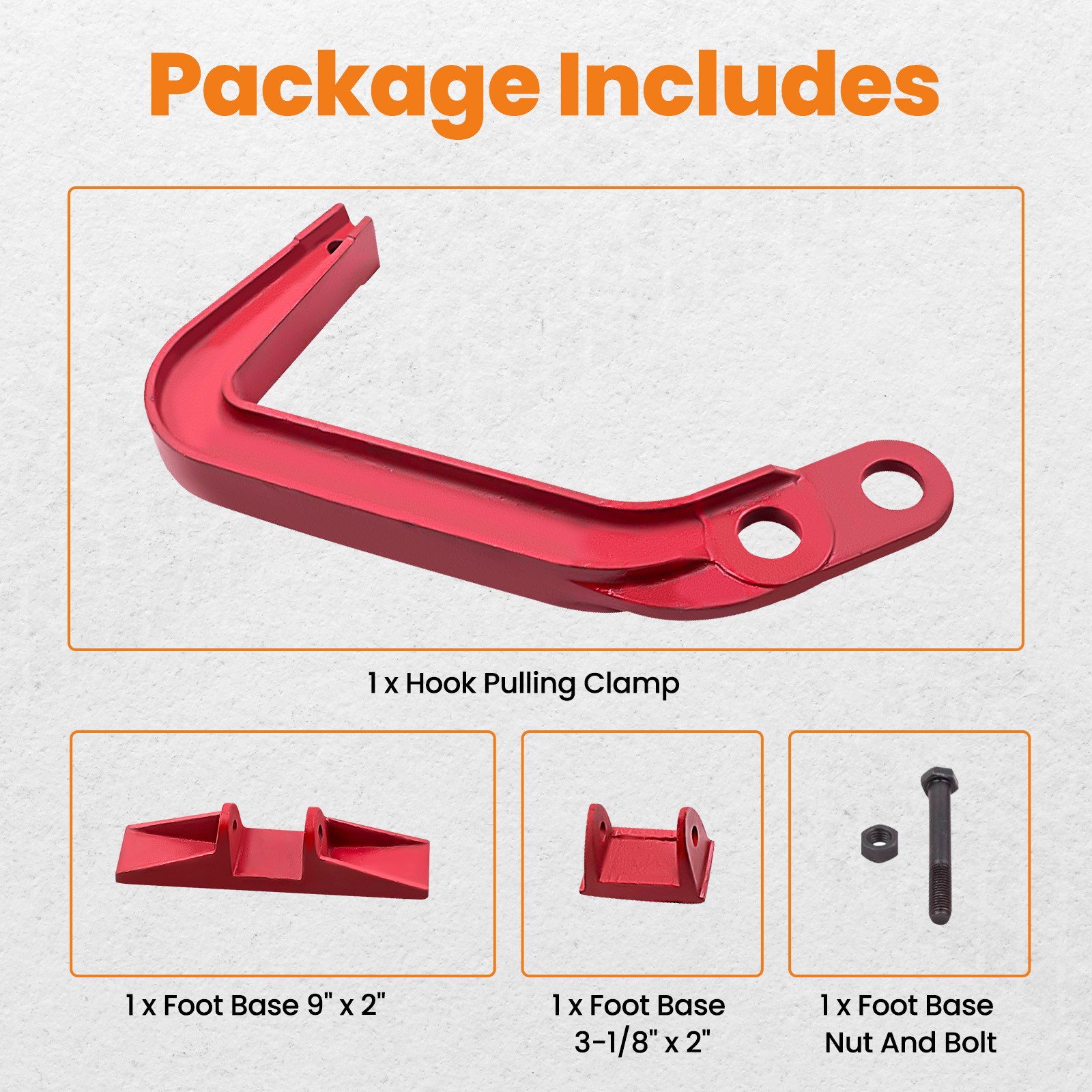 6 Ton Car Body Frame Jumbo Deep Fast Hook Up Hook Clamp Pulling Puller Set