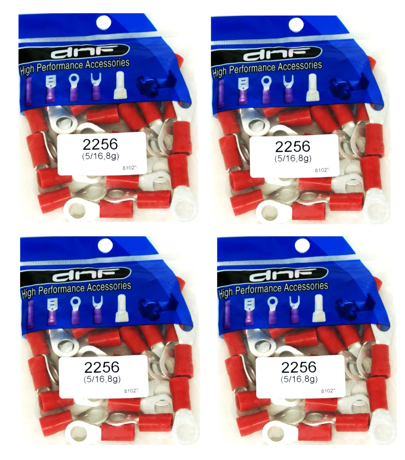 (100 PACK) 8 GAUGE RED RING TERMINALS ELECTRICAL WIRE CONNECTORS 5/16"