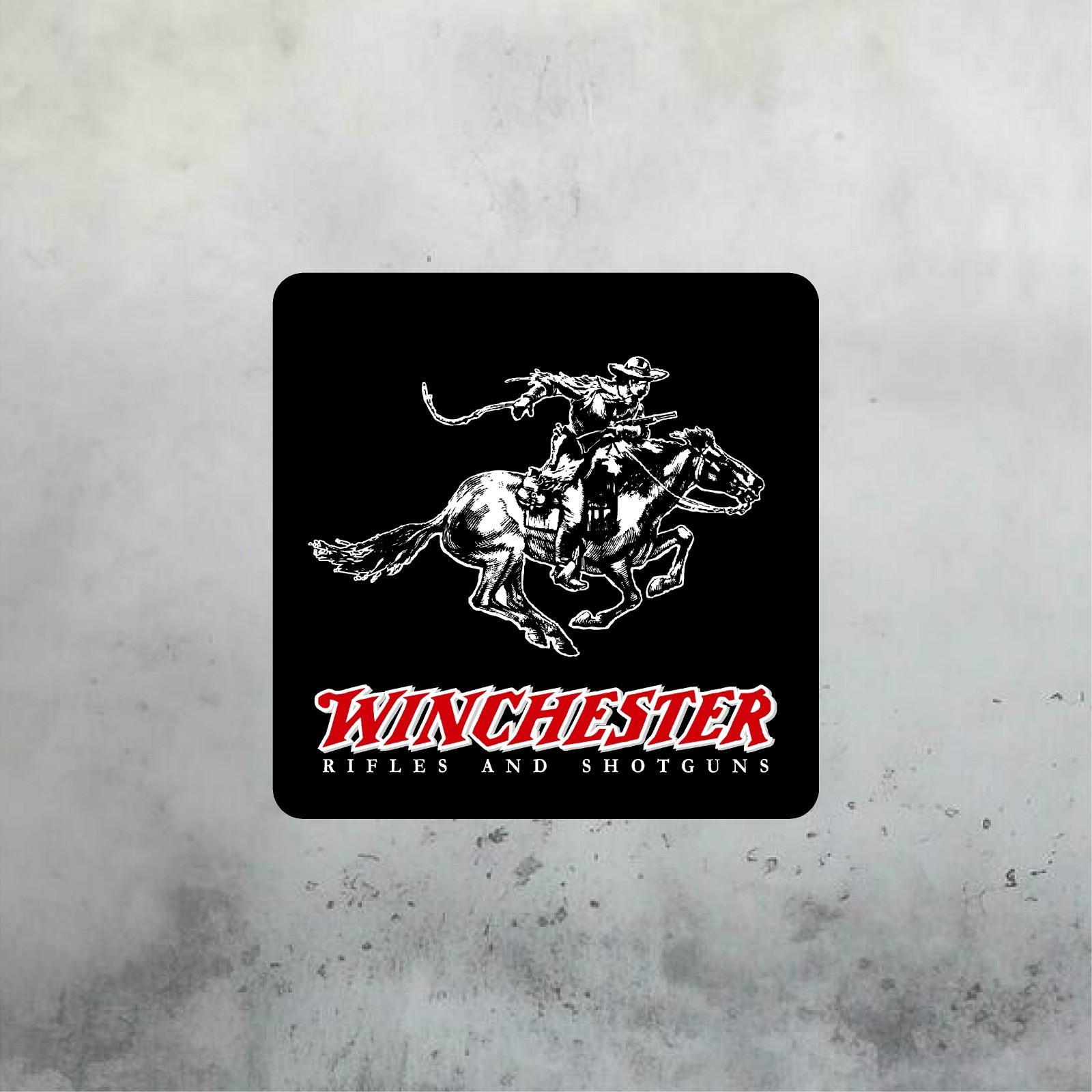WINCHESTER 18in x 18in Aluminum Sign - Mancave Gun Room Wall Art
