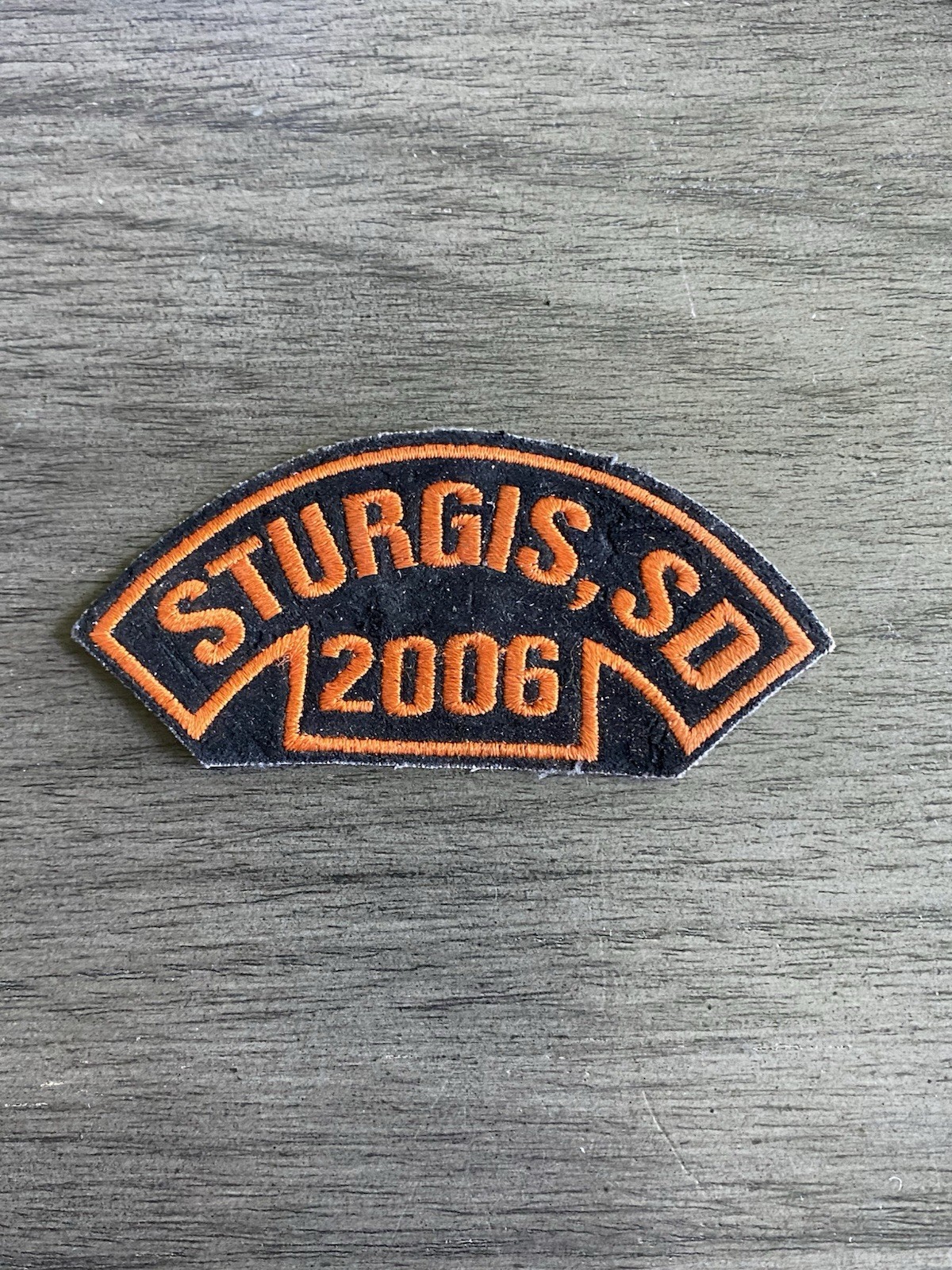 2006 Sturgis South Dakota Biker Patch Harley Davidson Motorcycle Rally Orange SD