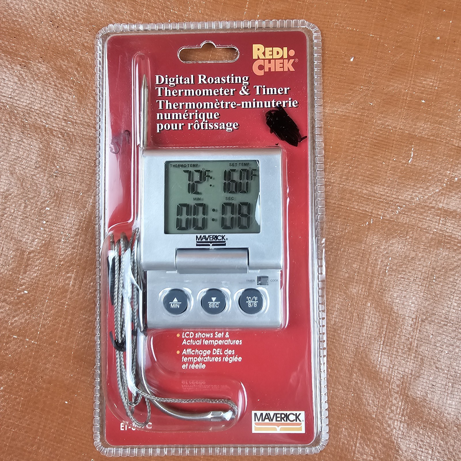 Maverick Redi-Chek ET-807C Digital Roasting Thermometer & Timer LCD Display