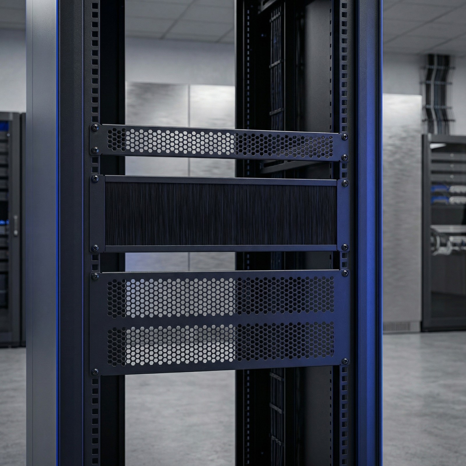 1U/2U Vented Blank Rack Mount Panel Server Network Spacer 19in cabinet