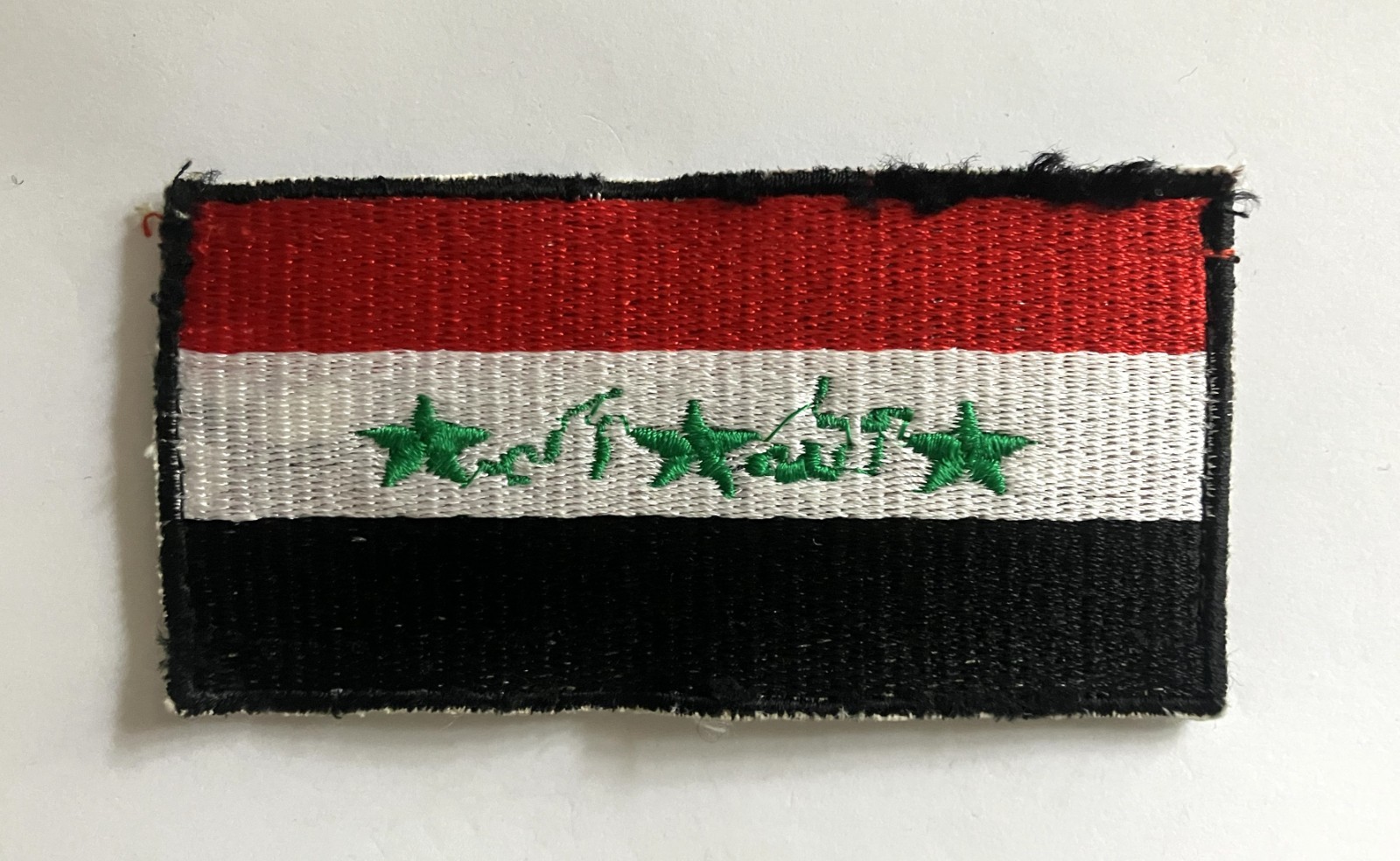 Iraqi Army national flag shoulder patch, hook & eye reverse