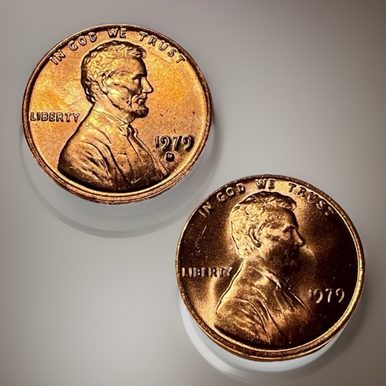 1979 P D Lincoln Memorial Cent BU 2 Coin Set Brilliant Uncirculated