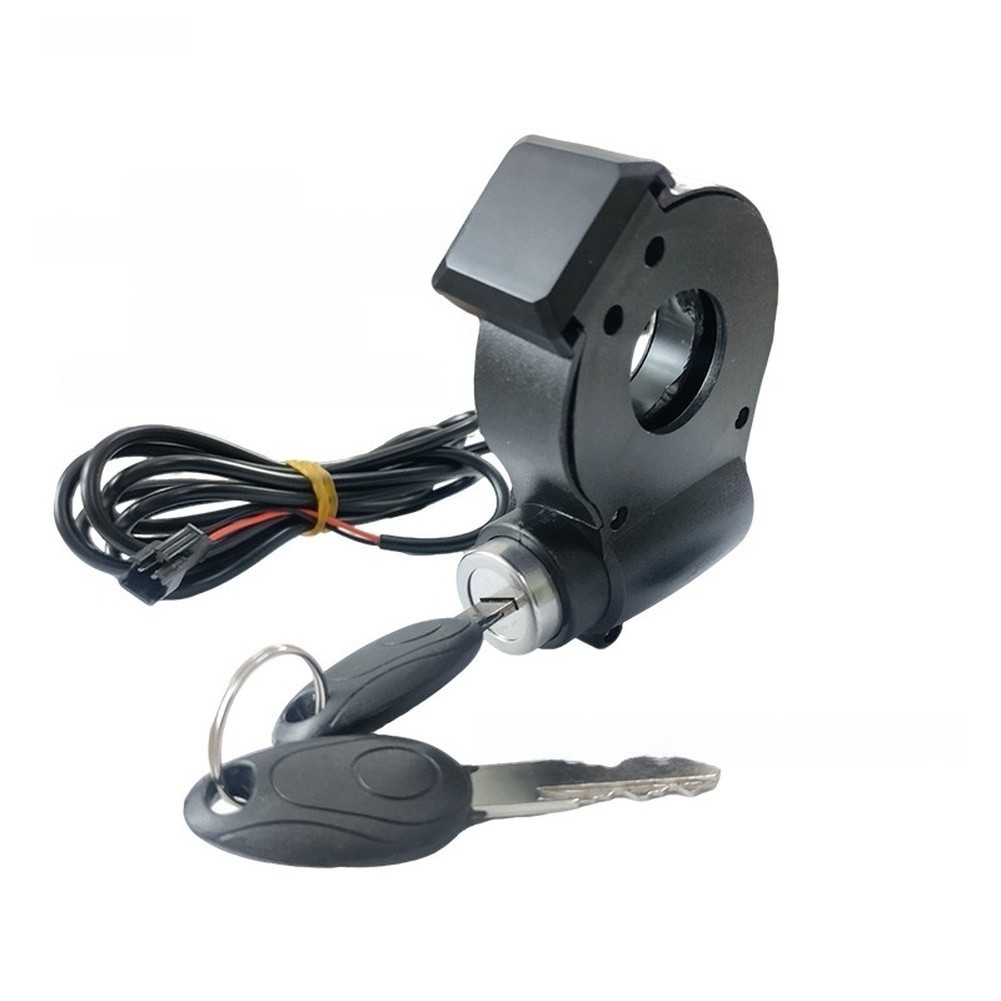Electric Scooter Key Switch 5.3x2.25x8.8cm with Voltage Display and 1.7m Cable