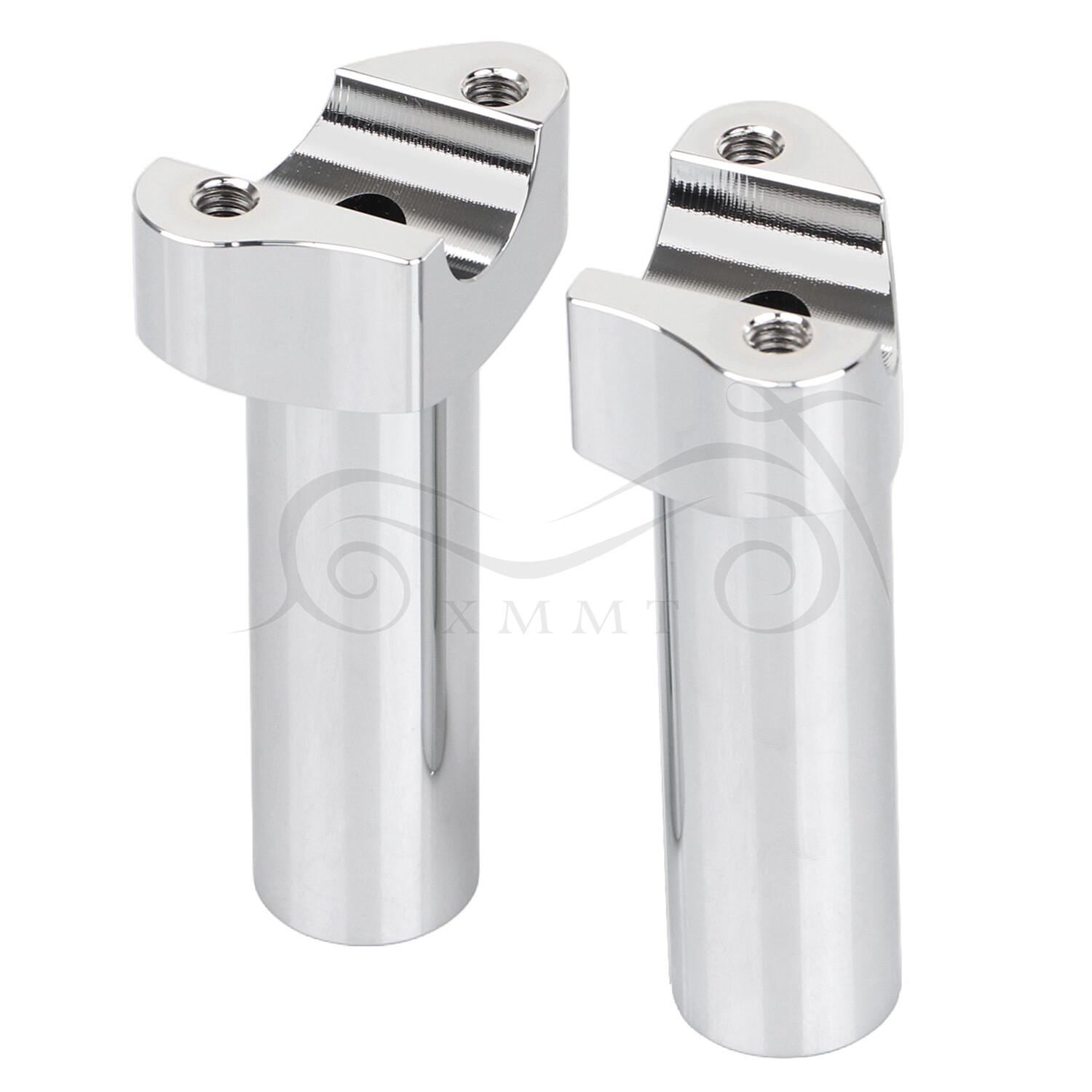 Chrome 4 1/2" Straight Handlebar Risers for Harley Softail Dyna Wide Glide FXDWG