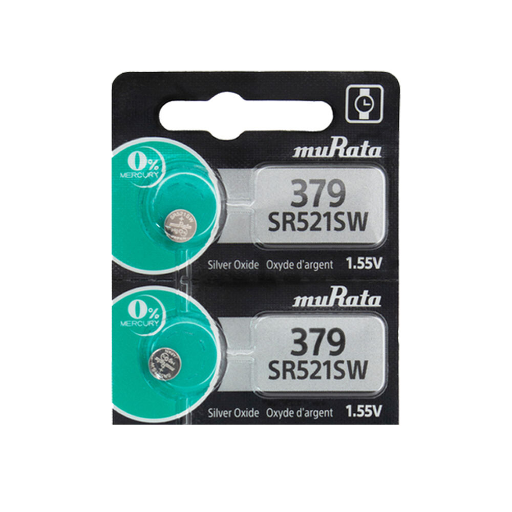 2 Murata Replaces Sony Silver Oxide SR521SW SR521W SR521 1.55 Watch Battery