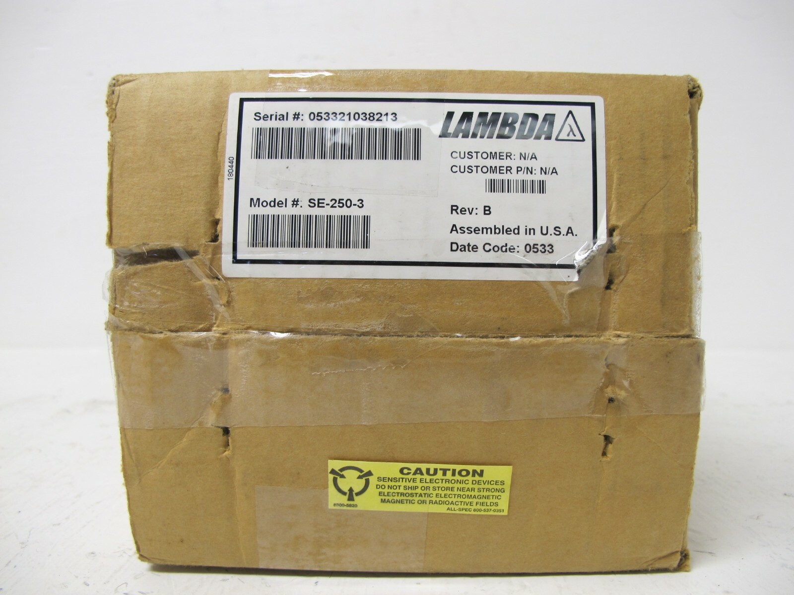 NEW Lambda Electronics SE-250-3 Regulated Power Supply Unit SE2503 115 VAC VDC