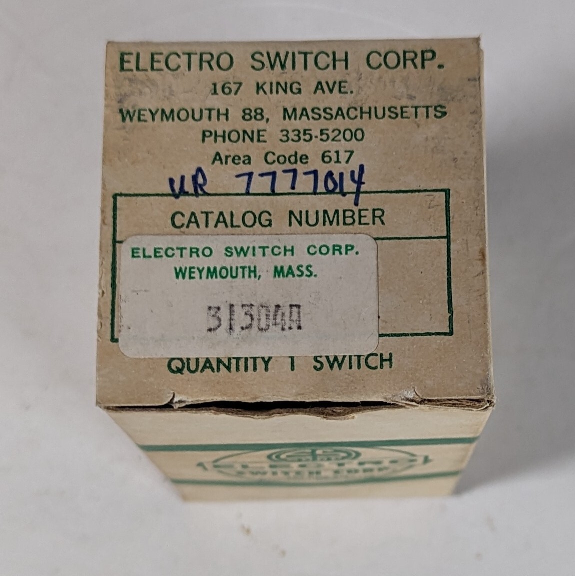 Electro Switch Corp Rotary Switch Model 31304A NIB NOS
