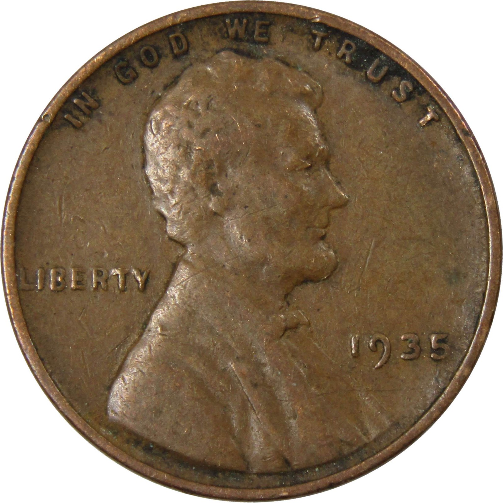 1935 Lincoln Wheat Cent Circulated Penny 1c Coin Collectible
