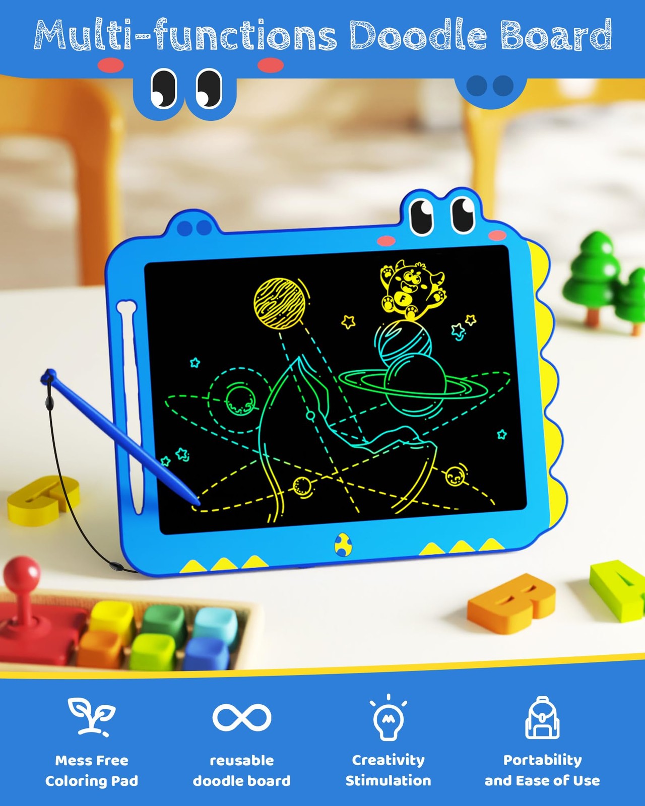 TEKFUN LCD Writing Tablet Blue 12in