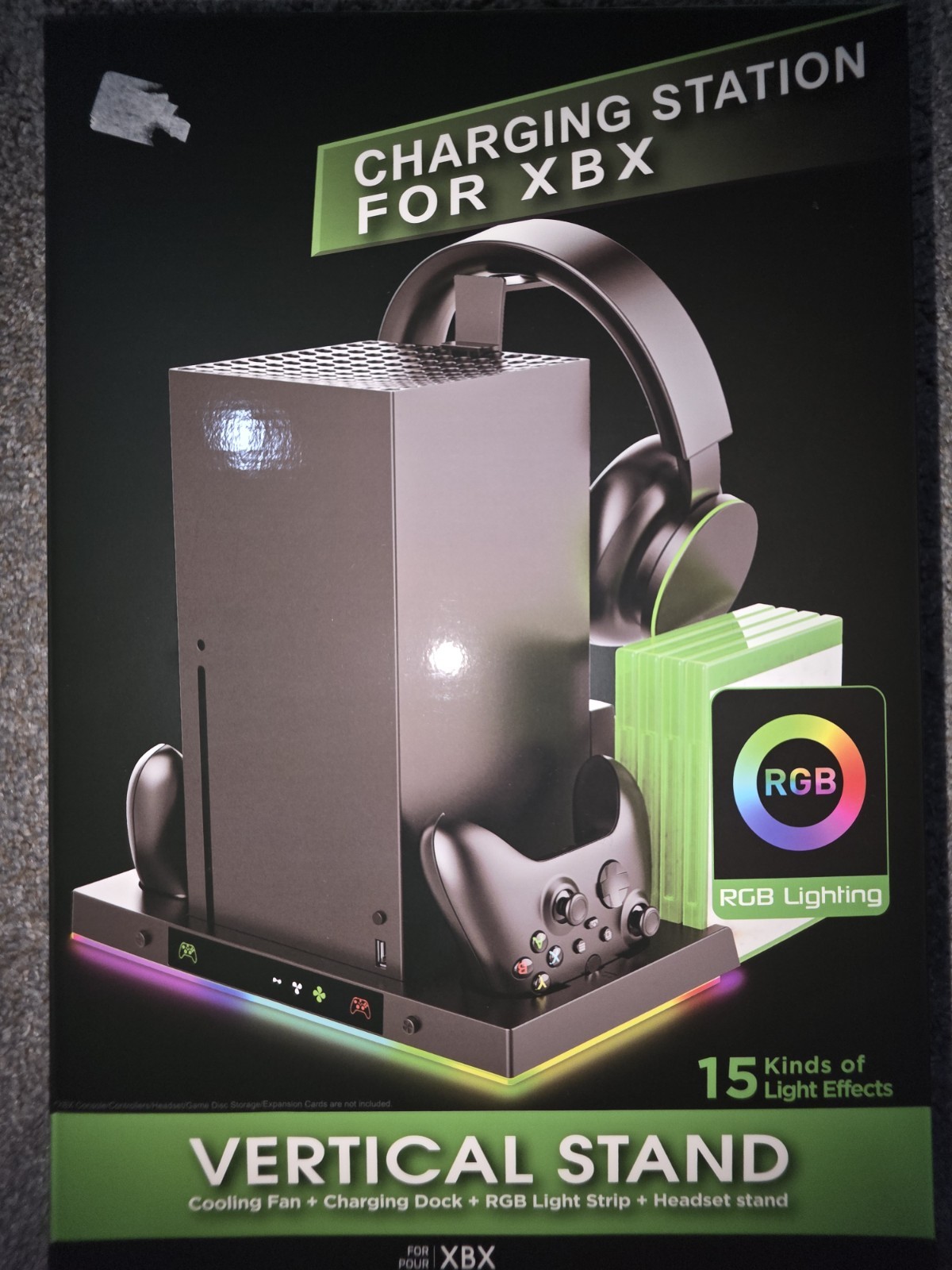 Charging Station for Xbox x Series Vertical Stand with Cooling Fan Xbox Series X