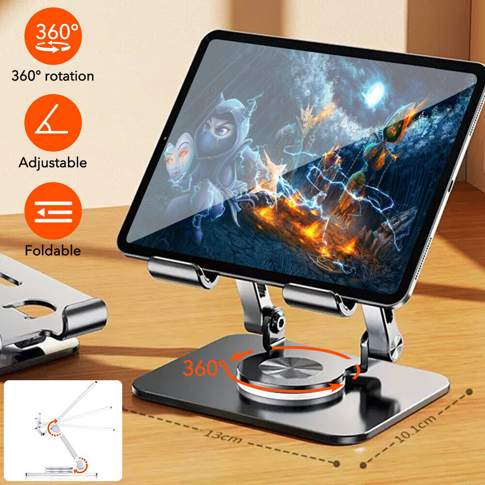 Metal 360° Adjustable Tablet Phone Stand Desk Mount Holder For iPad Pro iPhone
