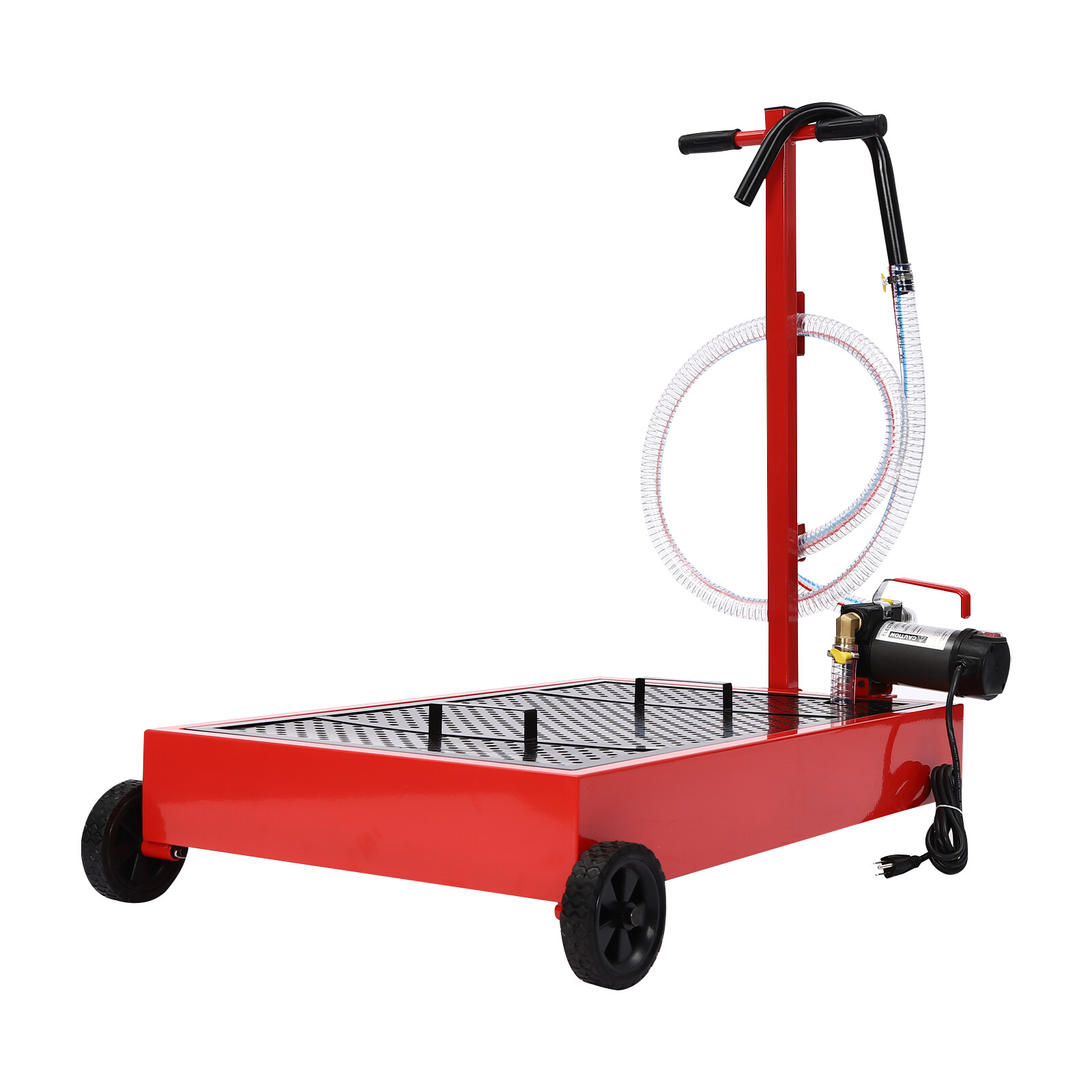 17Gallon Portable Oil Drain with Pump Truck Oil Drain Low Profile Oil Change Pan