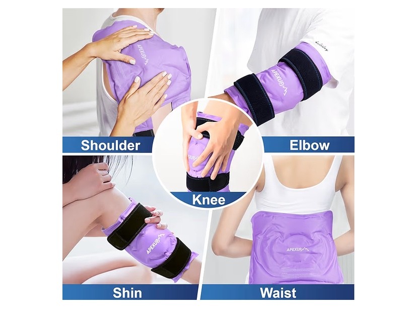APEXUP Gel Ice Pack Wrap for Knee or Joint Pain Relief, EXTRA LARGE Reusable-1PK