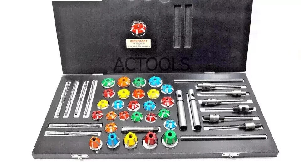 New Valve Job Seat Cutter Set Carbide Tipped for Motorcycles 3 angle USA