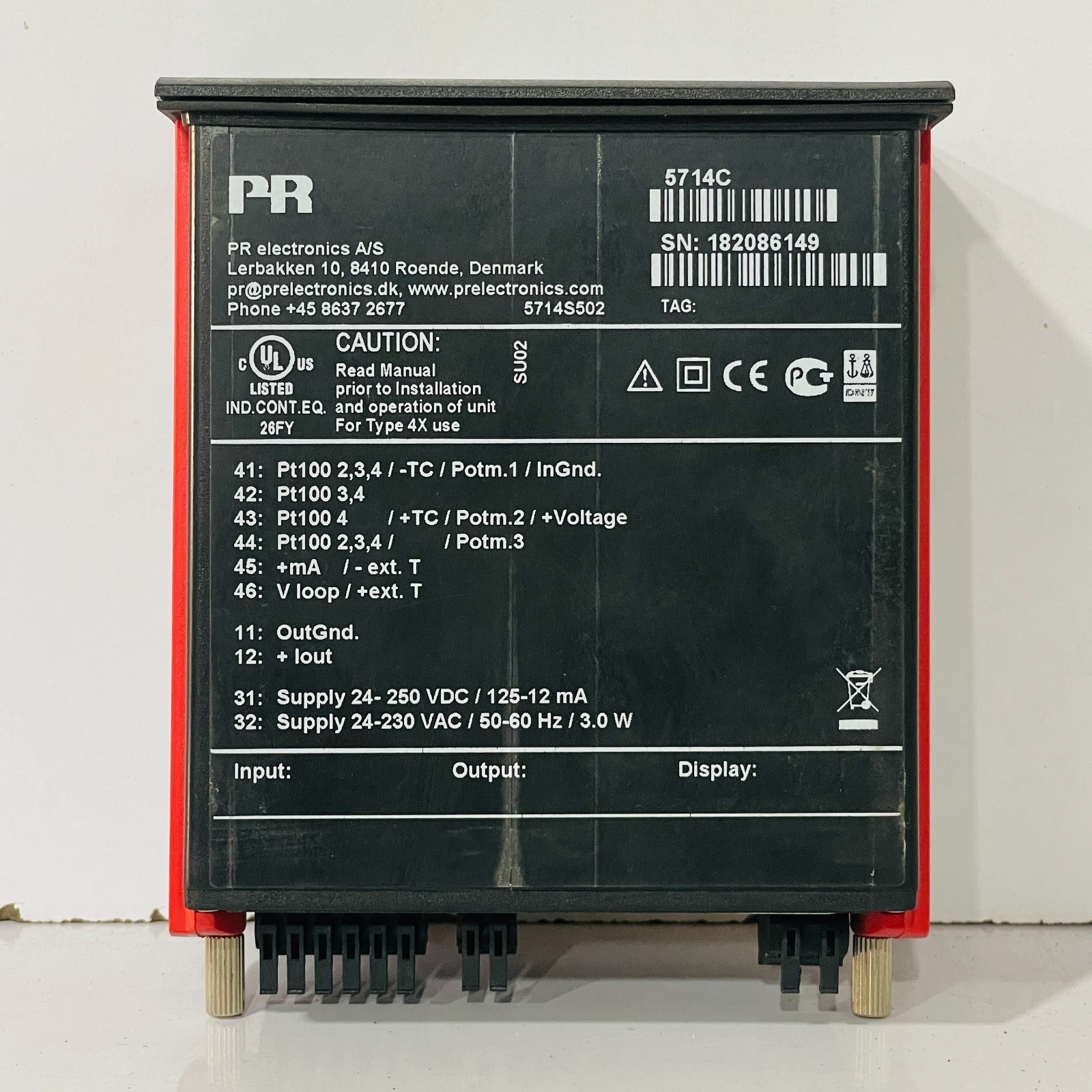 PR ELECTRONICS 5714C LED MULTI-FUNCTION DISPLAY PANEL METER 24-230VAC/DC
