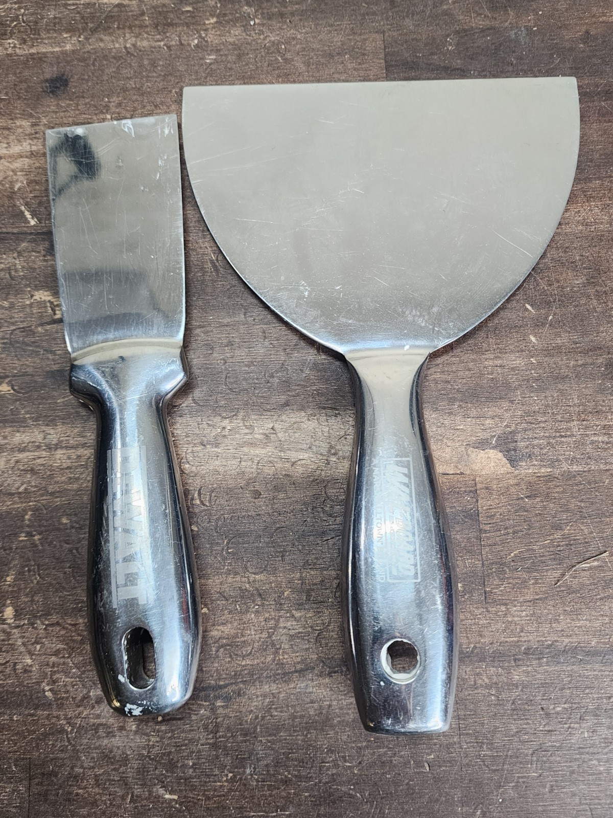 Stainless Dewalt Drywall Finishing Trowel Plus Marshaltown Pair Used Nice