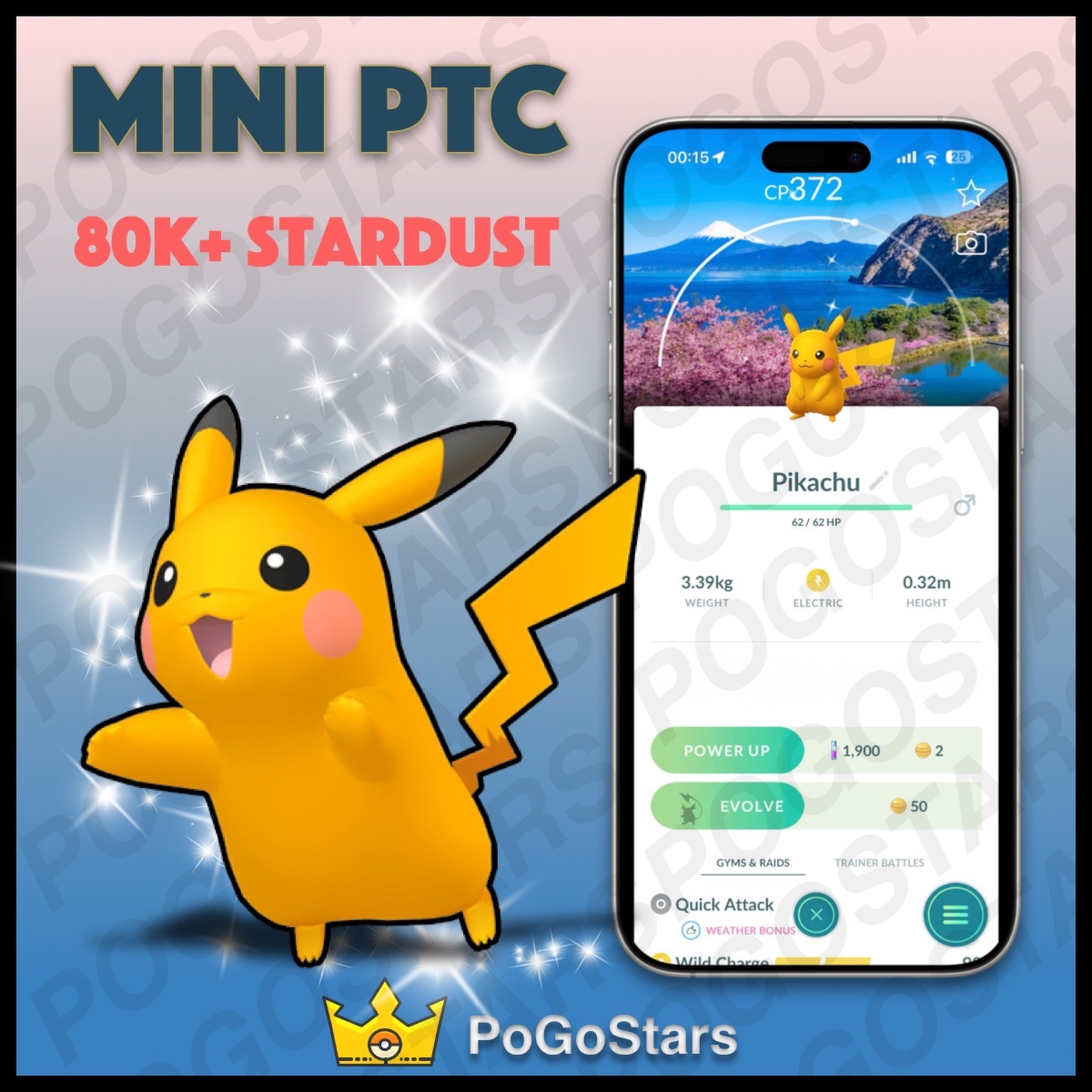Pokémon PTC Go - Shiny Pikachu - Shizuoka Pokelids✨Special Background✨