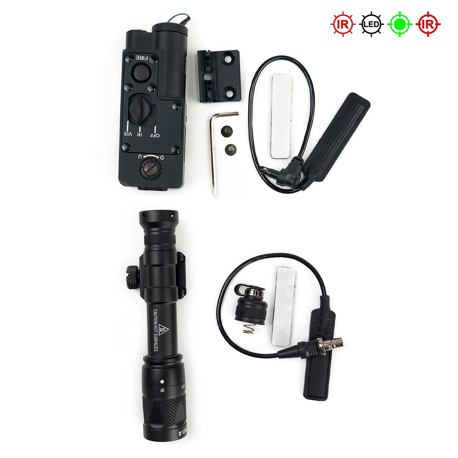 M600V IR Lighting & LED White Light + CQBL-1 IR Green Dot Laser Indicator Sight