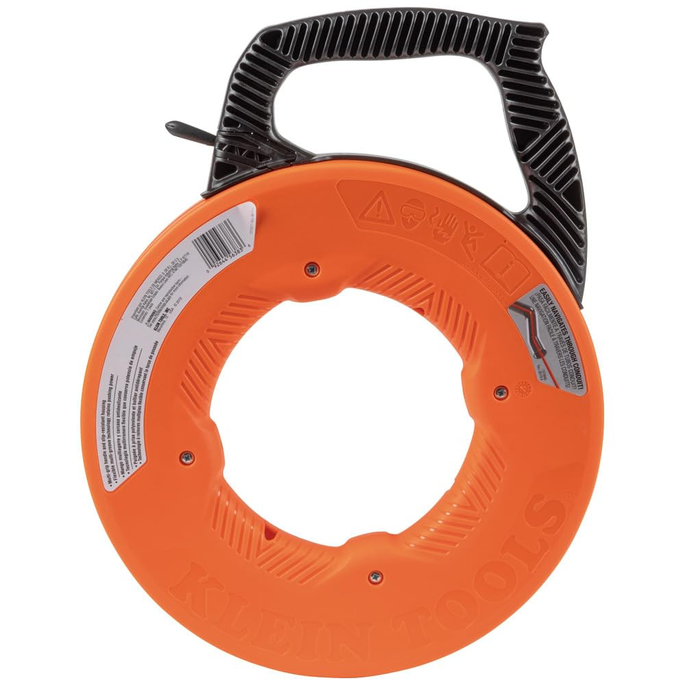 56383 Non-Conductive Electrical Fish Tape, Multi-Groove Fiberglass Wire Puller,