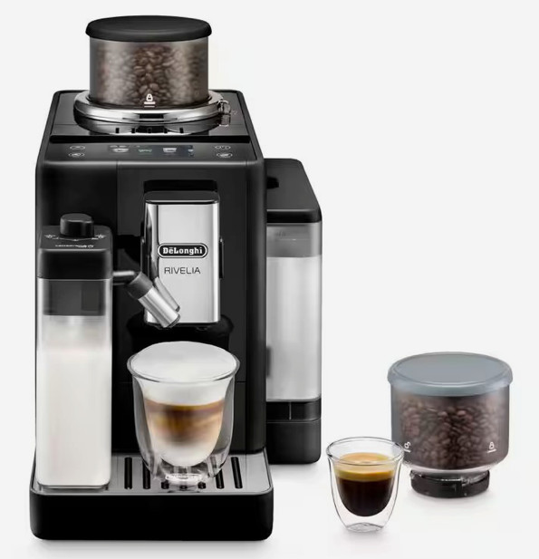 DeLonghi Rivelia Automatic Coffee Espresso Machine Onyx Black EXAM44055B