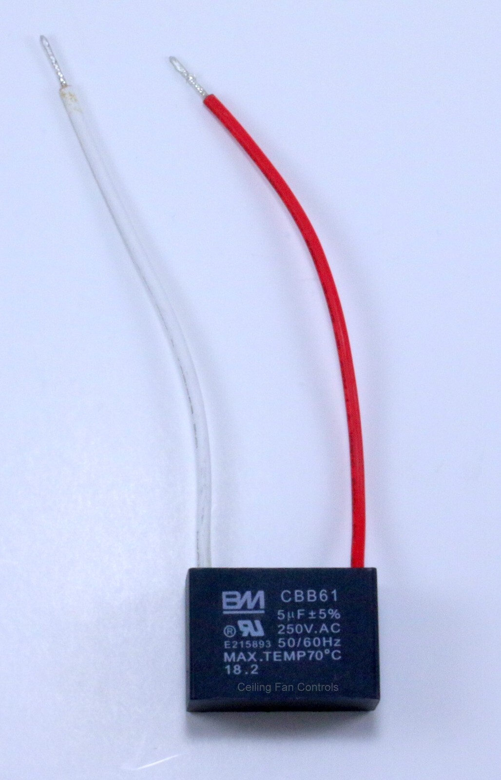 BM CEILING MOTOR FAN CAPACITOR CBB61 5uf 2 WIRE