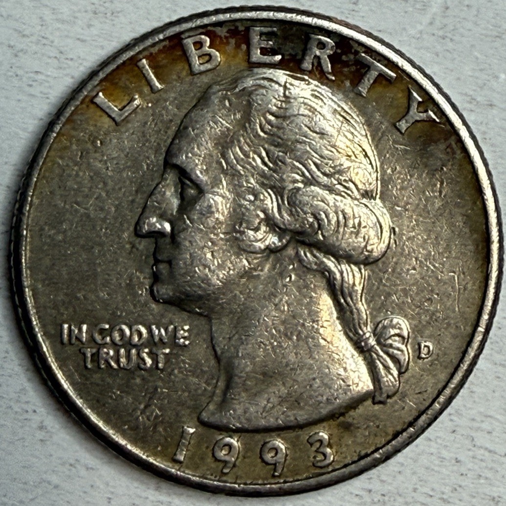 1993 D Washington Quarter Exact Coin Imaged #WQ37