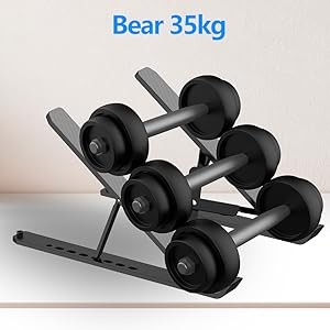 Laptop Stand for Desk, Adjustable Laptop Riser, Black | ABS+Silicone Foldable