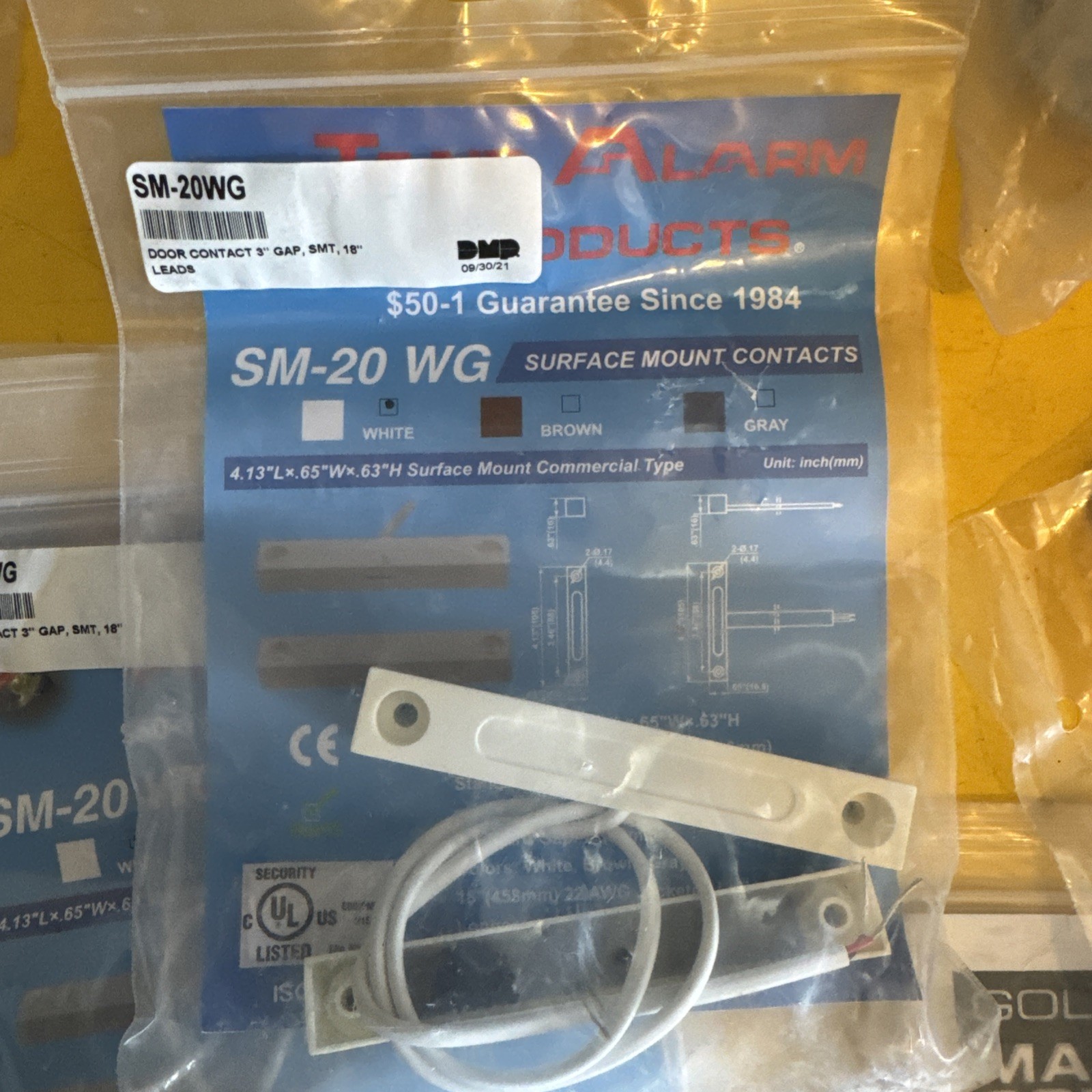 DMP TANE ALARM SM-20WG Surface Mount. New In Bag