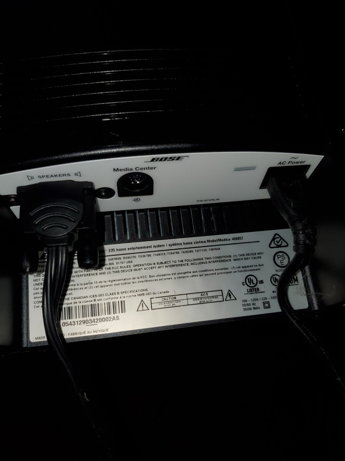 Bose Lifestyle 235 Home Theater System Working