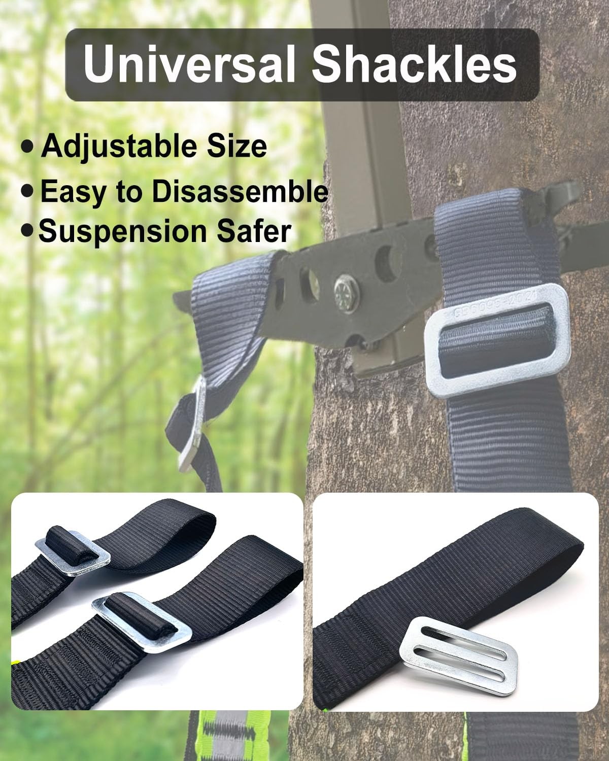 Climbing Aider, 3-Step Rope Ladder, Double-Thickened for Hunting Tree Steps &...